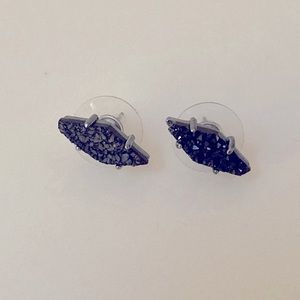Black Drusy Gunmetal Kendra Scott Stud Earrings